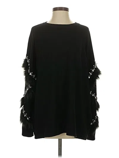 Pre-owned Golbary Poncho In Black