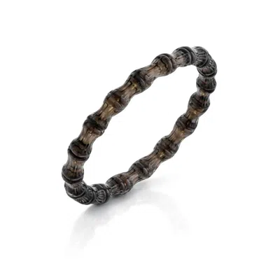 Gold & Honey Women's Bamboo Lucite Slip On Bangle In Blackberry