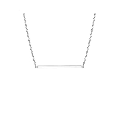 Gold & Honey Women's Bar Necklace In Silver In Metallic
