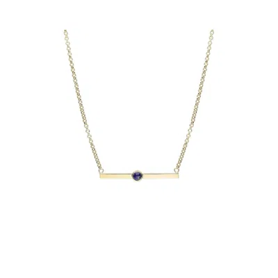 Gold & Honey Women's Blue / Gold Gold & Lapis Bar Necklace