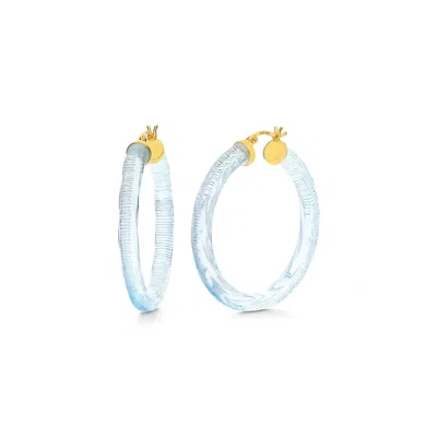 Gold & Honey Women's Blue / Gold Instyle Hoop Earrings In Blue