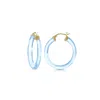 Gold & Honey Women's Blue / Gold Thin Kate Hoops In Light Blue