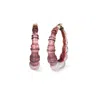Gold & Honey Women's Brown / Gold Bamboo Illusion Hoop Earrings In Cocoa Brown