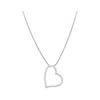 Gold & Honey Women's Classic Heart Necklace In Silver