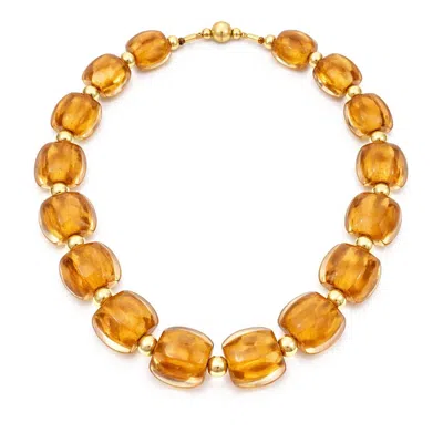 Gold & Honey Women's For After Hours Beaded Lucite Necklace In Golden Nugget