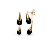 Gold & Honey Women's Gold / Black Interchangeable Double Drop Earrings In Black