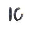 Gold & Honey Women's Gold / Black Medium Illusion Hoops In Black