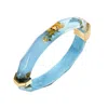 Gold & Honey Women's Gold / Blue 24k Gold Leaf Lucite Bangle In Ice Blue