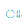 Gold & Honey Women's Gold / Blue Floating Enamel Earrings In Turquoise In Multi