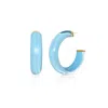 Gold & Honey Women's Gold / Blue Small Illusion Hoops In Ice Blue