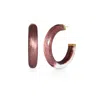 Gold & Honey Women's Gold / Brown Medium Illusion Hoops In Cocoa In Brown