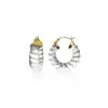 Gold & Honey Women's Gold Clear Chunky Rope Lucite Hoop Earrings