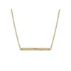 Gold & Honey Women's Gold Diamond Cut Bar Necklace