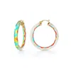 Gold & Honey Women's Gold Multi Color Hoop Earrings In Multi