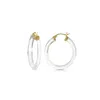 Gold & Honey Women's Gold Thin Kate Hoop In Clear