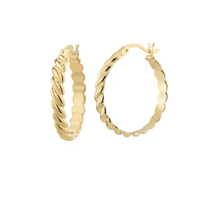 Gold & Honey Women's Gold Twist Hoops