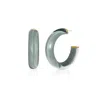 Gold & Honey Women's Green / Gold Small Illusion Hoops In Watercress