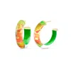 Gold & Honey Women's Green / Yellow / Orange Sour Lucite Hoops