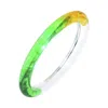 Gold & Honey Women's Green / Yellow / Orange Tie Dye Slip On Bangle In Green And Yellow