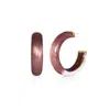 Gold & Honey Women's Gold / Brown Medium Illusion Hoops In Cocoa