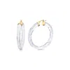 Gold & Honey Women's Neutrals / Gold / White Instyle Hoop Earrings In Clear