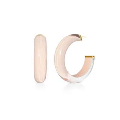 Gold & Honey Women's Pink / Purple / Gold Small Ballerina Illusion Hoops In Neutral