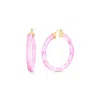 Gold & Honey Women's Pink / Purple Instyle Hoop Earrings In Pink