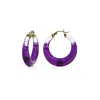 Gold & Honey Women's Purple / Gold Purple Ombre Graduated Lucite Hoop Earrings In Purple