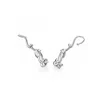 Gold & Honey Women's Silver Abstract Swirl Ear Climbers
