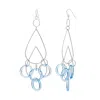 Gold & Honey Women's Silver / Blue Blue & Silver Rain Drop Dangle Earrings
