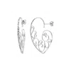 Gold & Honey Women's Silver Filigree Heart Earrings In Metallic
