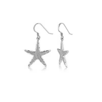 Gold & Honey Women's Silver Starfish Dangle Earrings