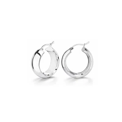 Gold & Honey Women's Small Silver Hoop Earrings