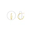 Gold & Honey Women's White / Gold Floating Enamel Earrings In White In Multi