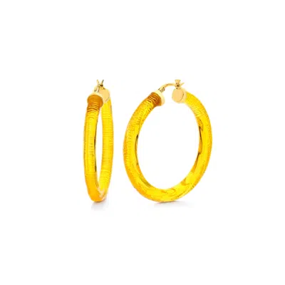 Gold & Honey Women's Yellow / Orange / Gold Instyle Hoop Earrings In Honey In Multi