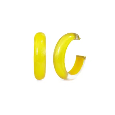 Gold & Honey Women's Yellow / Orange Small Yellow Illusion Hoops