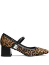 Gold & Rouge 50mm Tieli Leopard-print Jewel Pumps In Animal Print