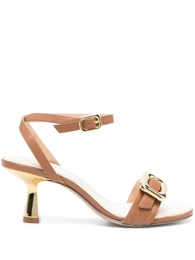 GOLD & ROUGE 70MM GREENTEA SANDALS