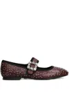 Gold & Rouge Bibalo Buckle Ballet Flats In Multi