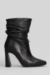 Gold & Rouge Jelly High Heels Ankle Boots In Black