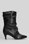 Gold & Rouge Laika High Heels Ankle Boots In Black