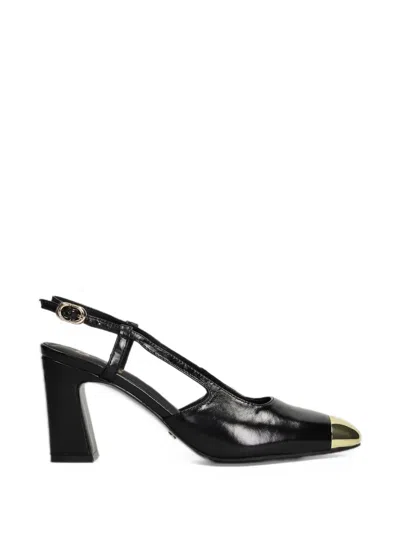 Gold & Rouge Lisian Metal-cap Pumps In Black