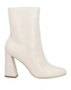 Gold & Rouge Woman Ankle Boots Off White Size 8 Leather