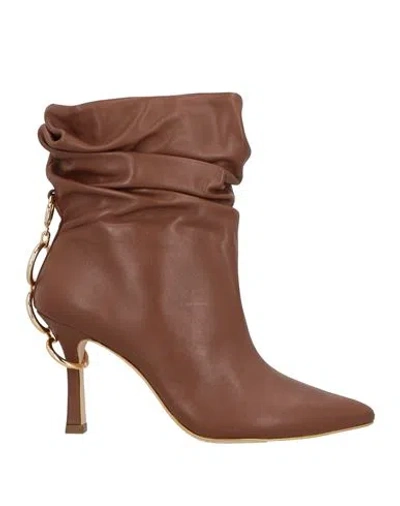 Gold & Rouge Woman Ankle Boots Tan Size 6 Leather