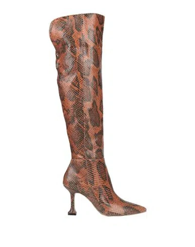 Gold & Rouge Woman Knee Boots Brown Size 9 Soft Leather