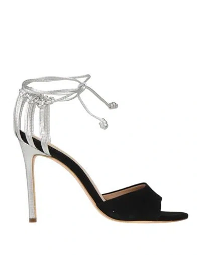 Gold & Rouge Woman Sandals Black Size 8 Leather