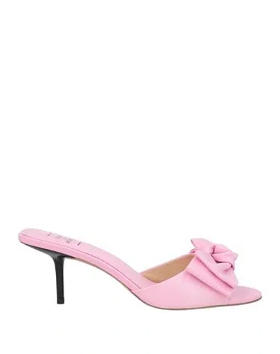 Gold & Rouge Woman Sandals Pink Size 8 Leather