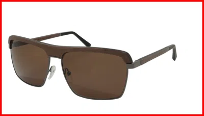 Pre-owned Gold And Wood Gold&wood Sunglasses Wood Metal Acetate Polarized Luxembourg Made Palermo 01 02 In Brown