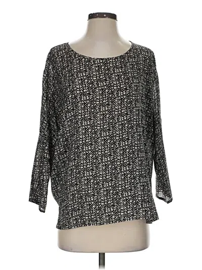Pre-owned Gold Hawk 3/4 Sleeve Blouse In Black