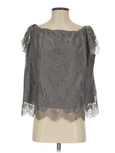 Pre-owned Gold Hawk 3/4 Sleeve Blouse In Gray